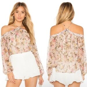 Bailey 44 Inamorata Pink Blush Floral Off the Shoulder Top